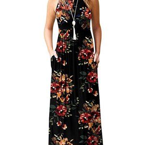 Floral Print Long Maxi Dress